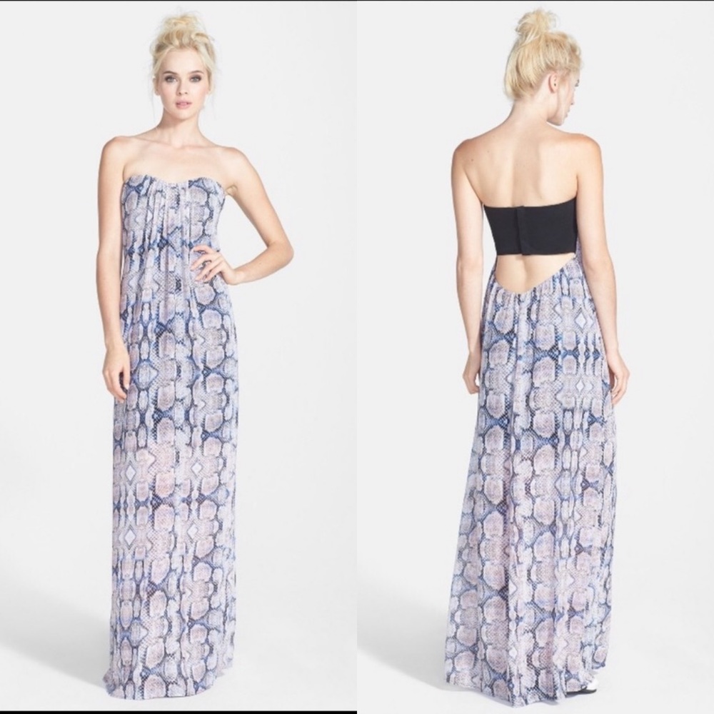 Like Mynded Constance Snake Print Maxi Dress